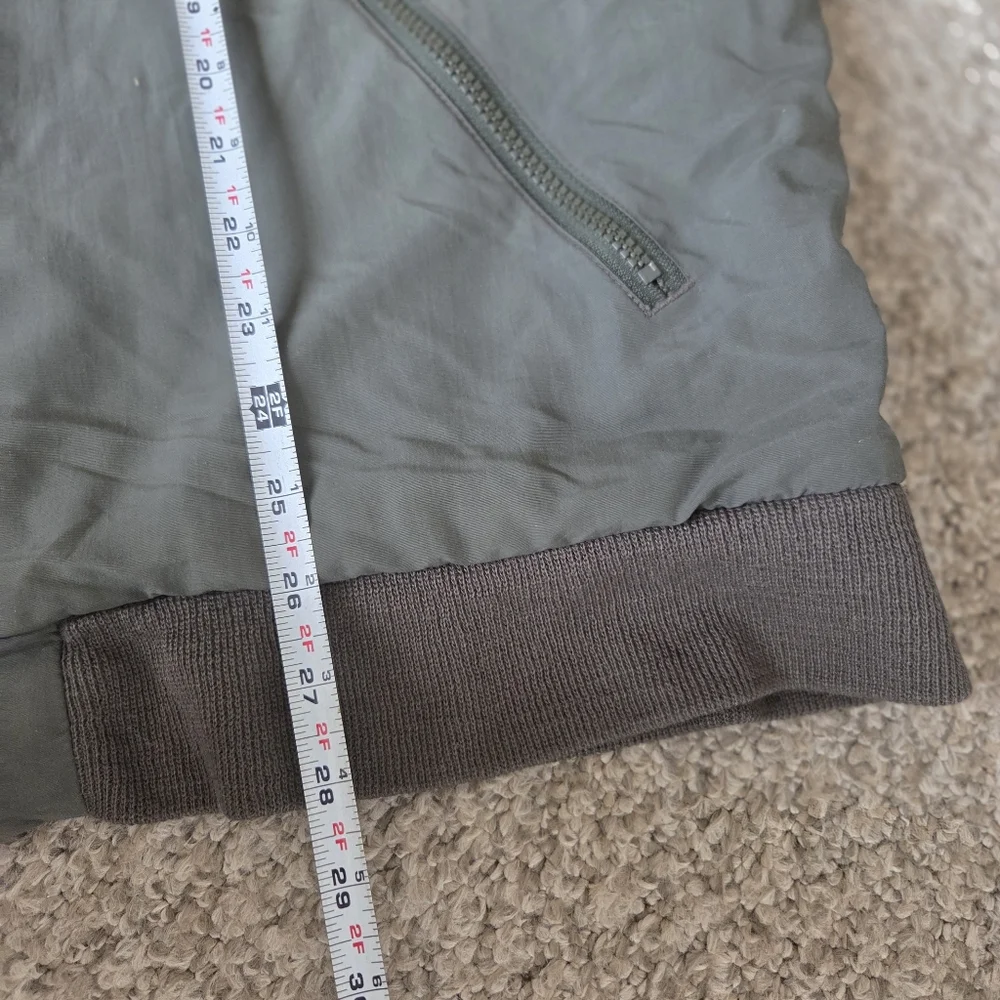 L.L.Bean‎ Men's Size XL Reg Warm-Up Olive Shell Fleece Lined Zip Bomber Jacket